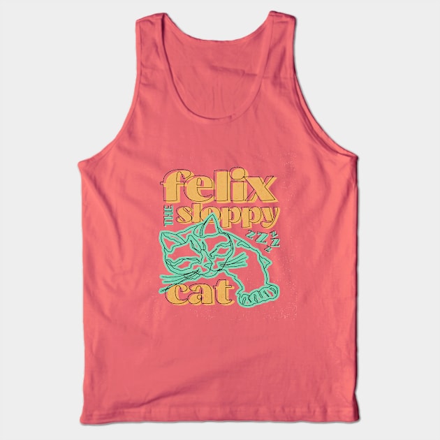 Felix The Sloppy Cat || Sloppy Cat || Funny Cat Tank Top by Moipa